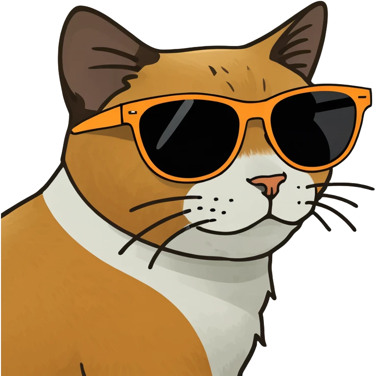 Cat with sunglasses emoji