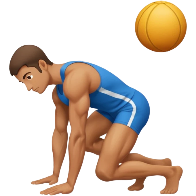 make a male bending over forward with his ass facing the viewer emoji