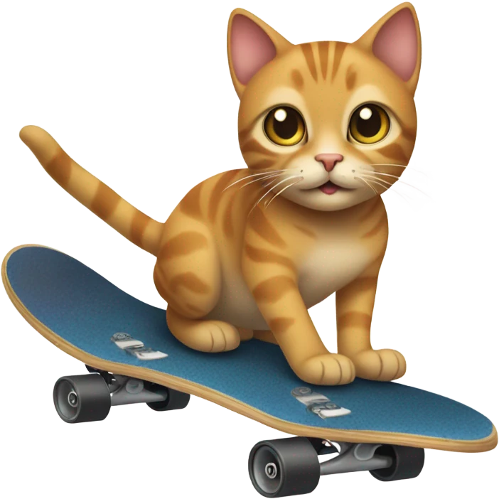 Cat riding skateboard  emoji