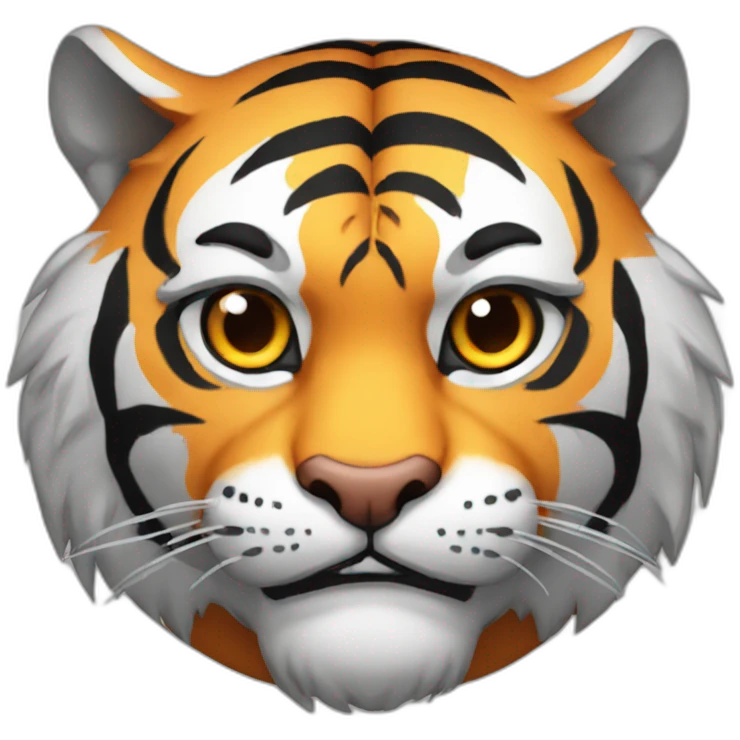 Tiger with evil face   jiu jitsu with his arms crossed emoji