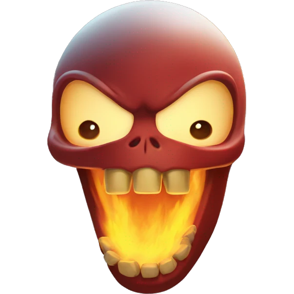 knuckles the echidna skull fire emoji