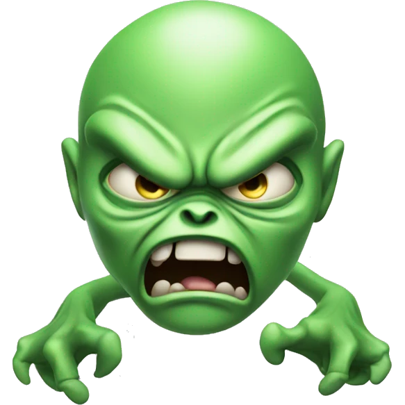 Angry alien emoji