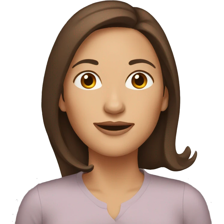 Woman in her 40s with brown hair  emoji