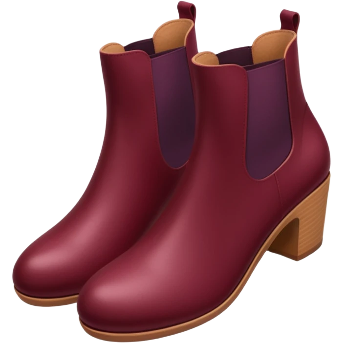 Realistic women's burgundy egg boots emoji