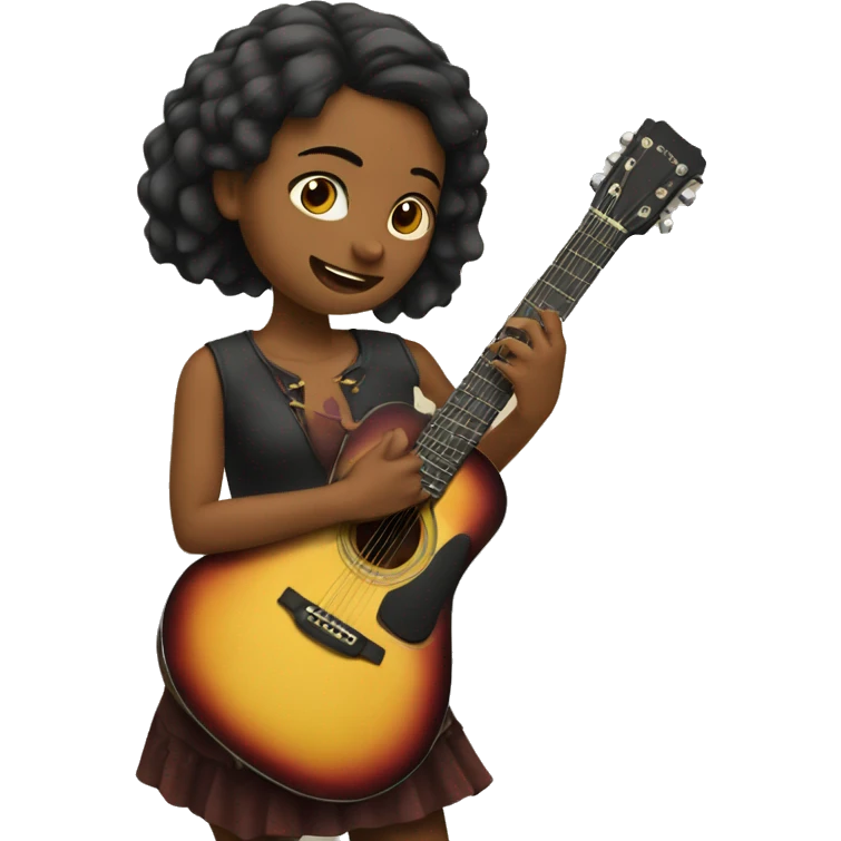 Chivili Girl to guitar emoji