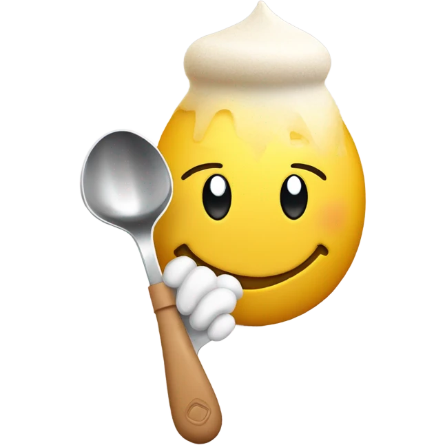 make an smiley emoji with a spoon that has baking powder in it emoji on his hand using a lighter on his other hand under the spoon  emoji