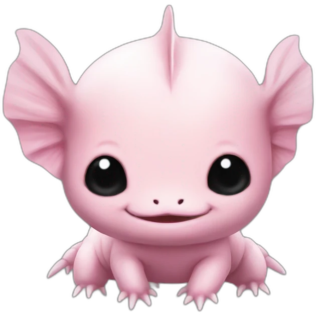cute axolotl chibi emoji