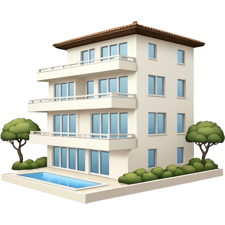 white 3 floor luxurious villa emoji