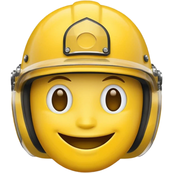 Yellow emoji face helmet emoji