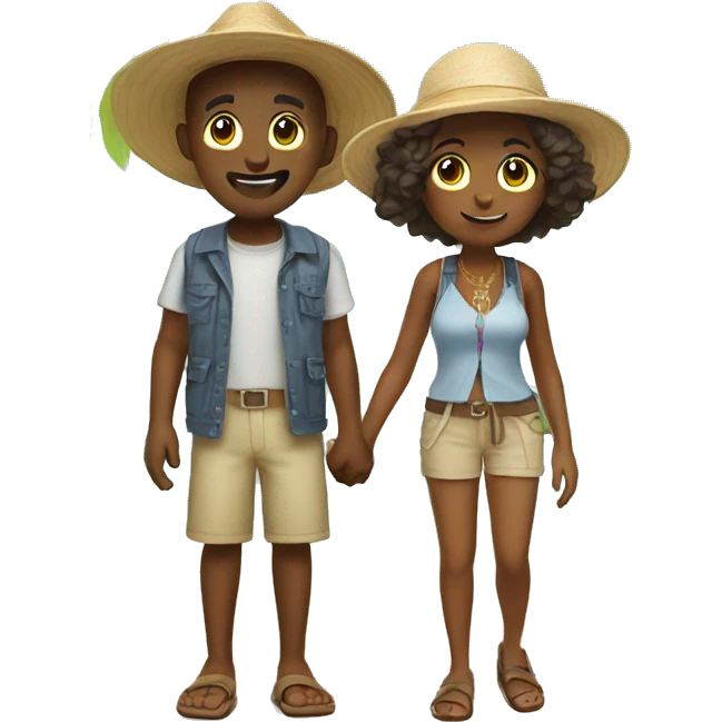 vacation Boy and the Girl  emoji