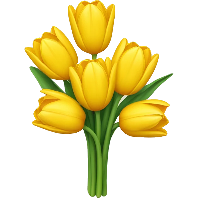 Yellow tulip bouquet  emoji