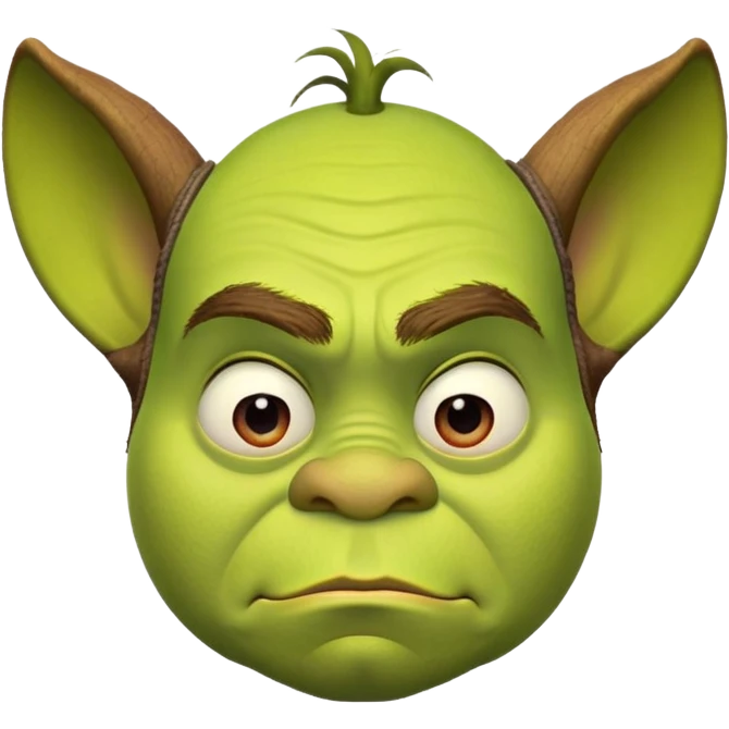 iconic Shrek face emoji