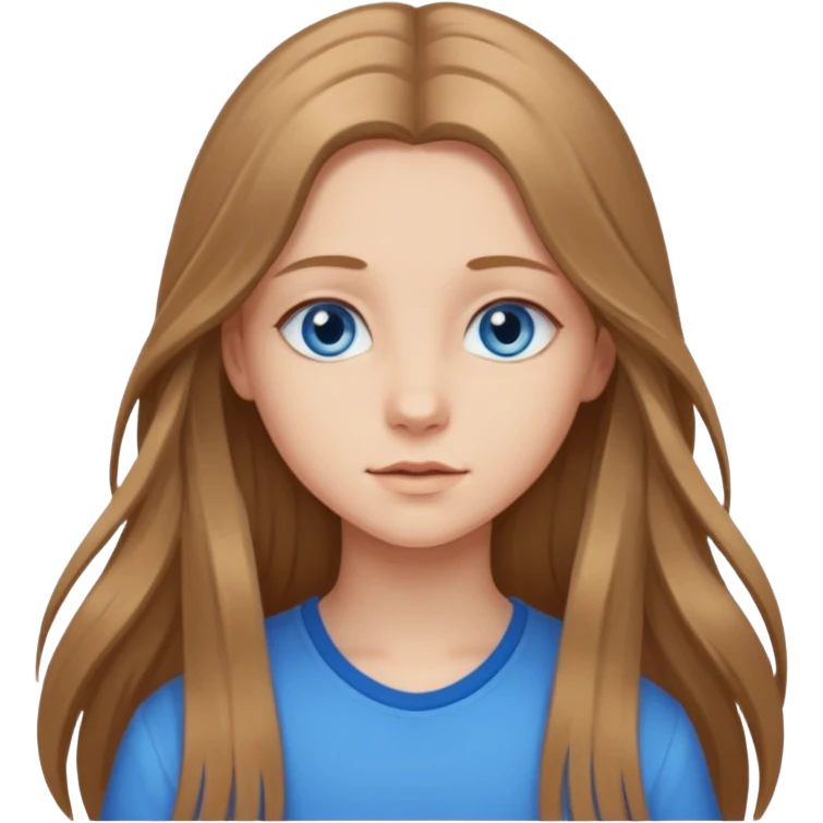 An bloude girl teen-adoult very  long hair emoji