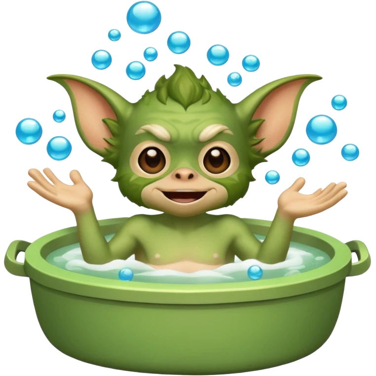 Gremlin at the spa emoji
