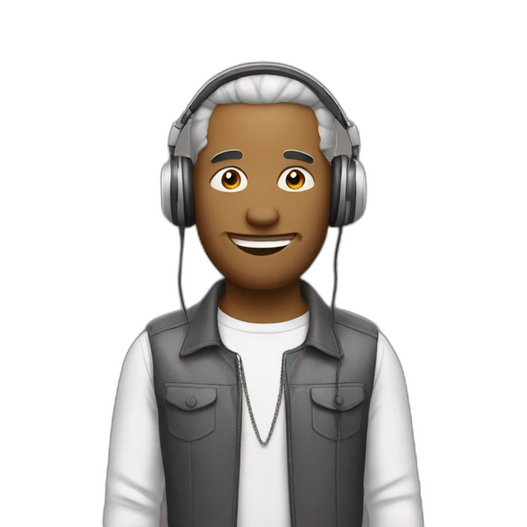 Man with music  emoji