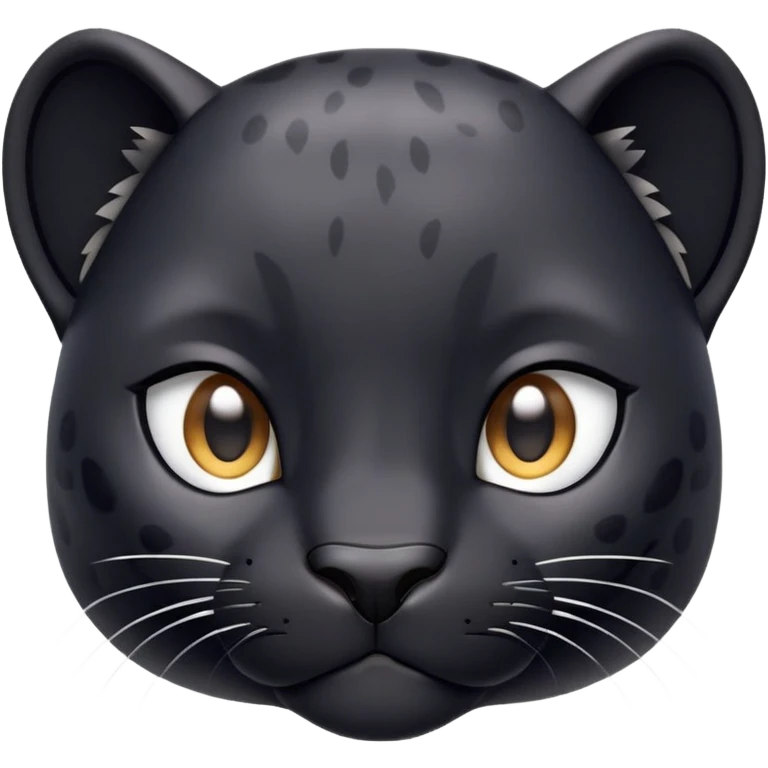 cinematic-cute-panther-portrait-emoji,-head-tilted-playfully-and-inquisitively,-with-a-smooth,-streamlined-form-accentuated-by-a-subtle-sheen-and-round,-sparkling-eyes-filled-with-charm,-simplified-yet-irresistibly-adorable-features, zoomed out showing the houlders emoji