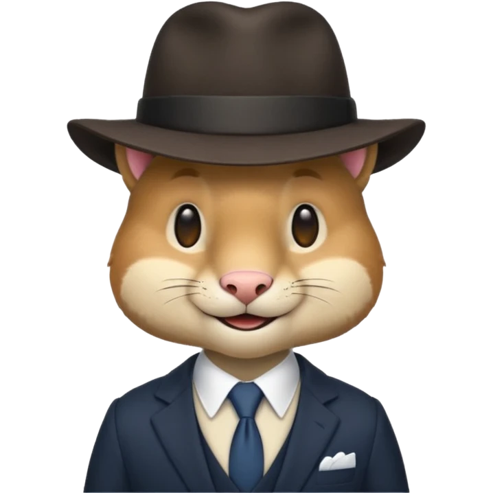 Animal with hat emoji