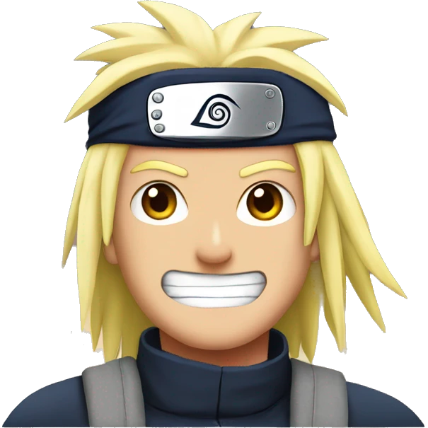 Macbook front  Naruto behind emoji