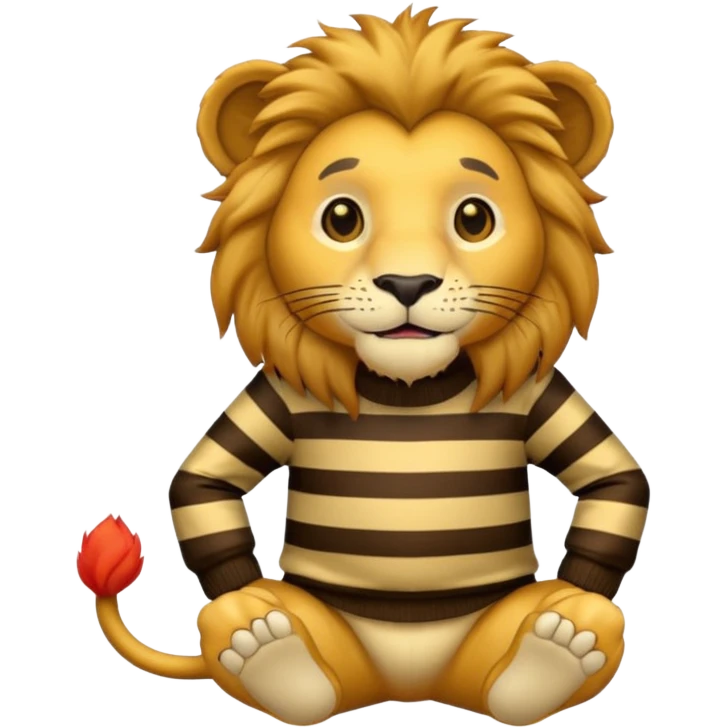 lion wearing  jumper emoji