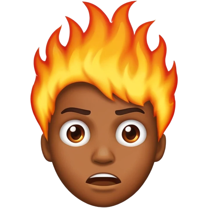 african american hair on fire frustrated emoji emoji