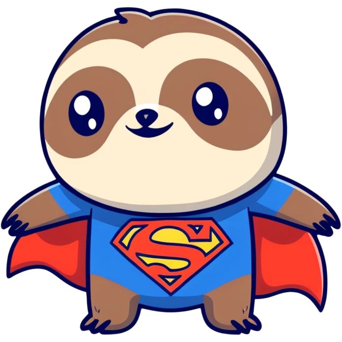 Sloth from The Goonies with Superman shirt emoji