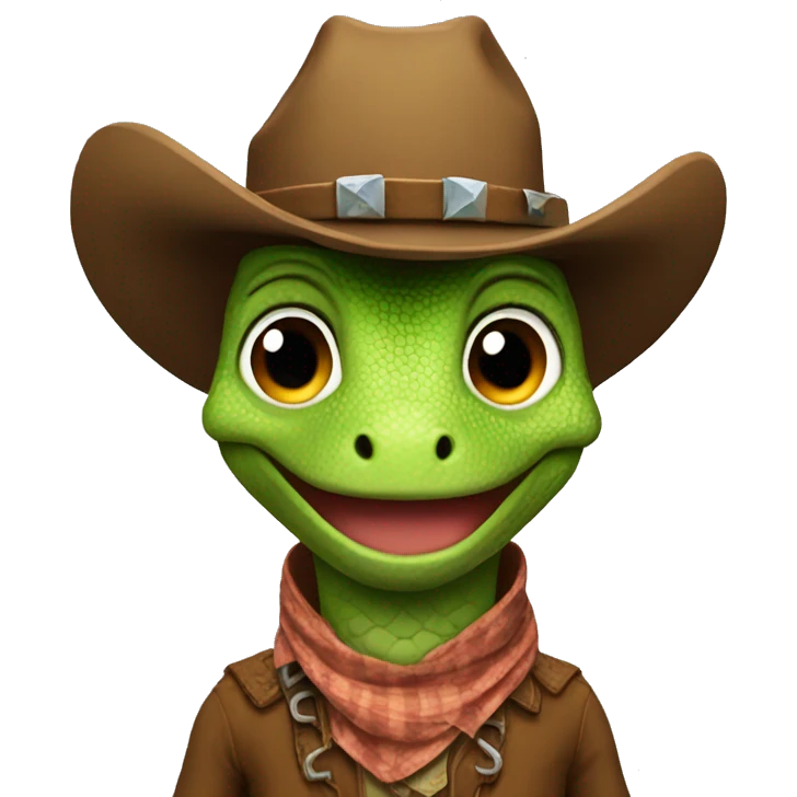 Cowboy lizard  emoji