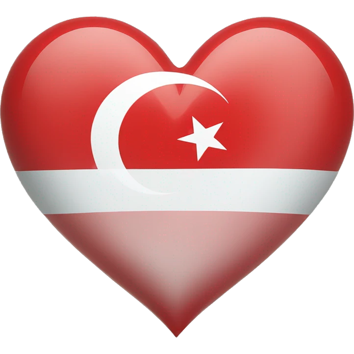 Turkish flag heart emoji
