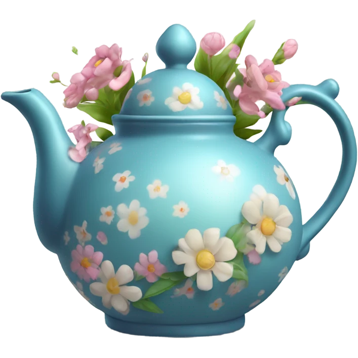 Teapot with flowers ￼ emoji