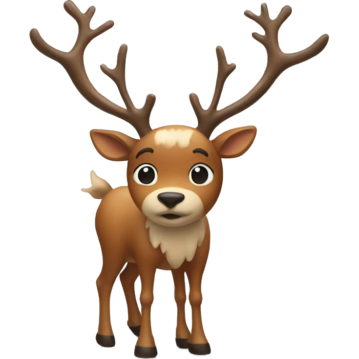 Raindeer with bow emoji