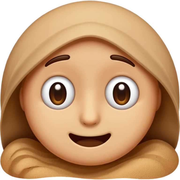 Emoji embarrassment brown sand color emoji