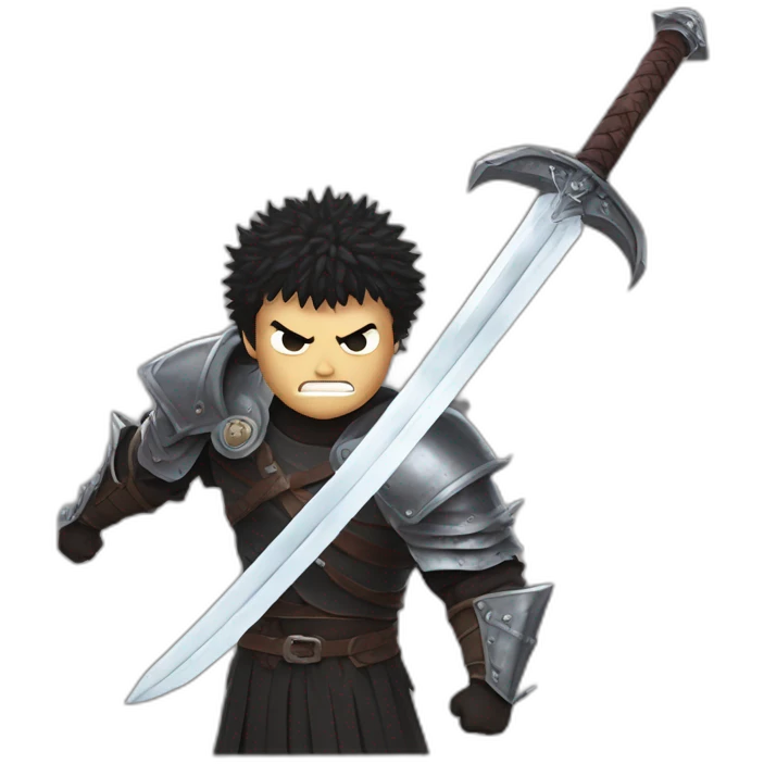 angry berserk guts carrying a huge sword on his shoulder emoji