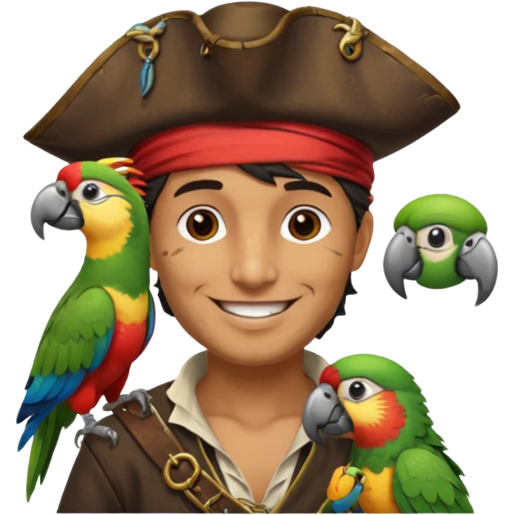 pirate and parrot emoji