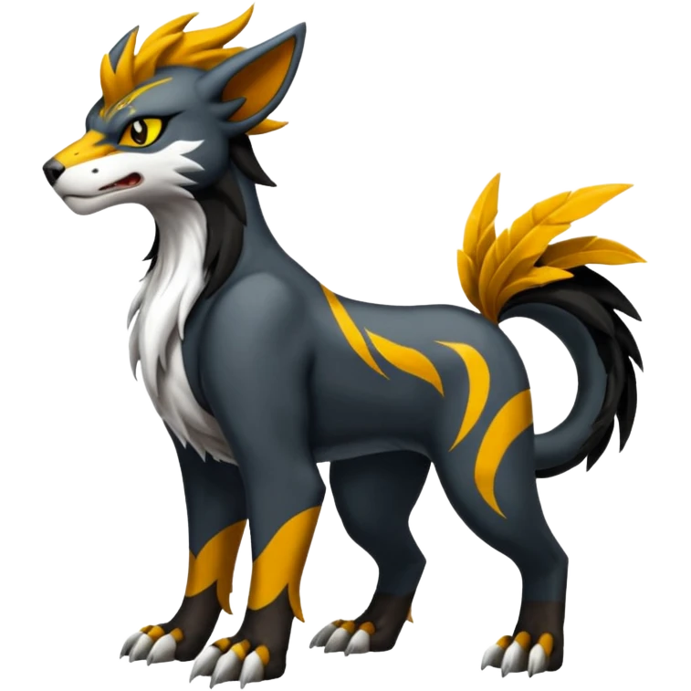 Houndoom-Tigress-Luxray-Silvally-Gryphon-fusion (full body) emoji