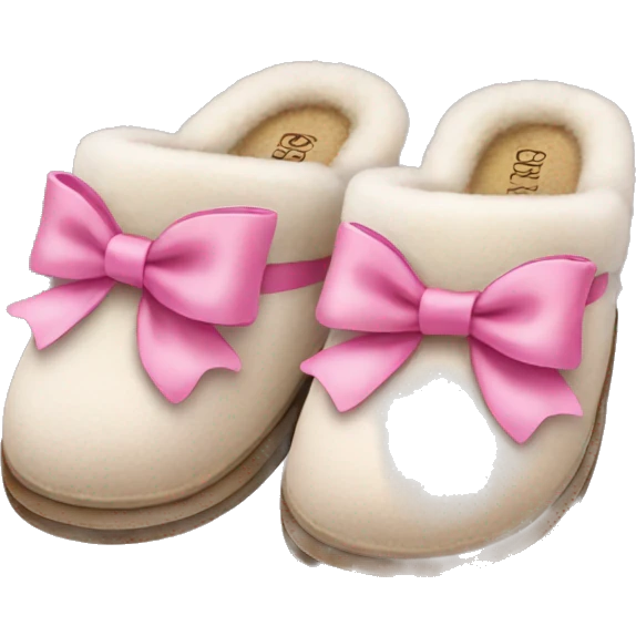 Ugg slippers with pink bow  emoji