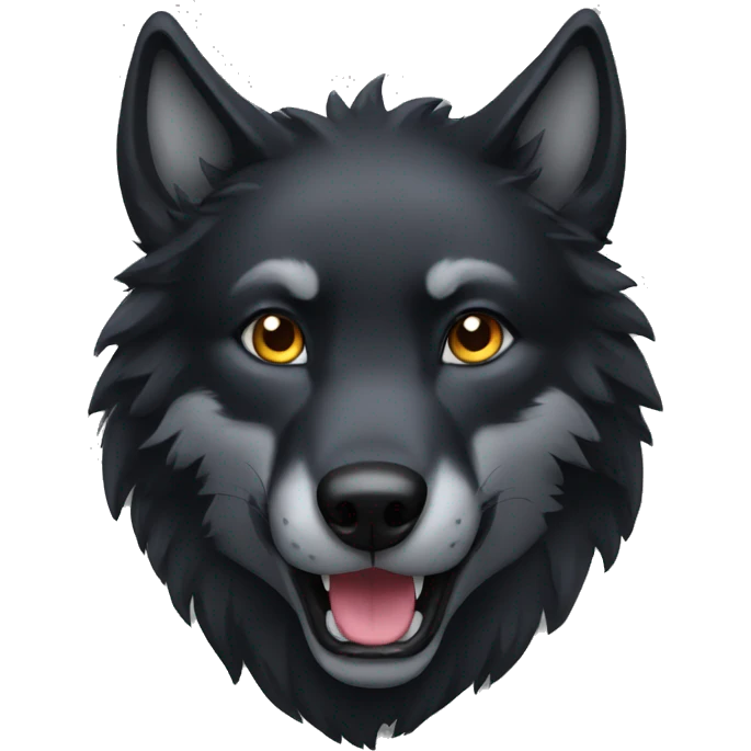 Black wolf emoji