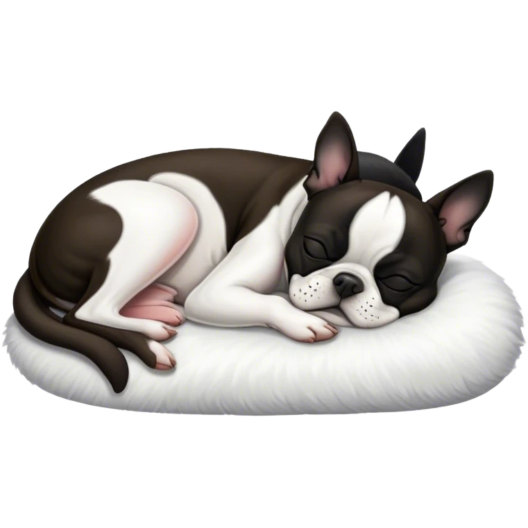 boston terrier sleeping emoji