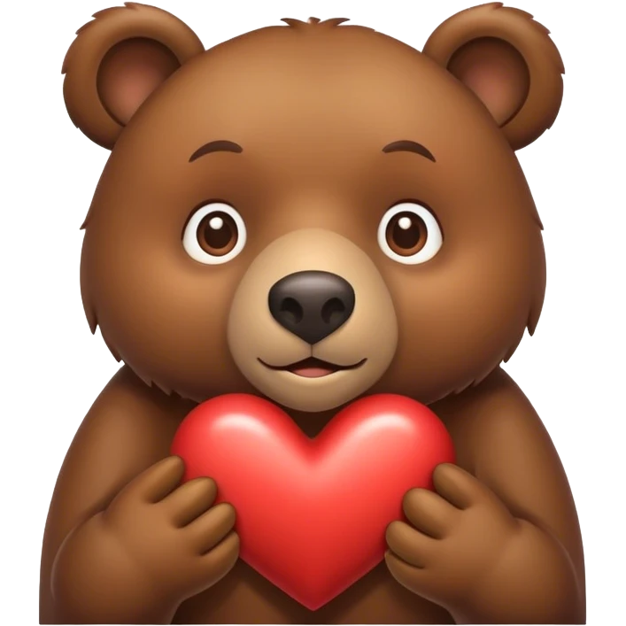 Heart with bear emoji