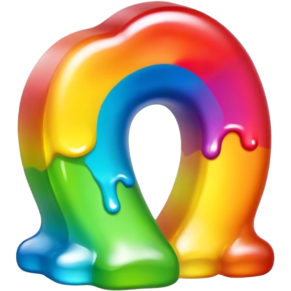 Melting gummy  rainbow emoji