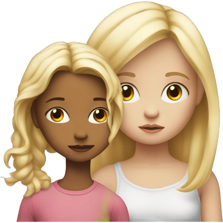 blonde child does not give a toy to another sad blonde child emoji