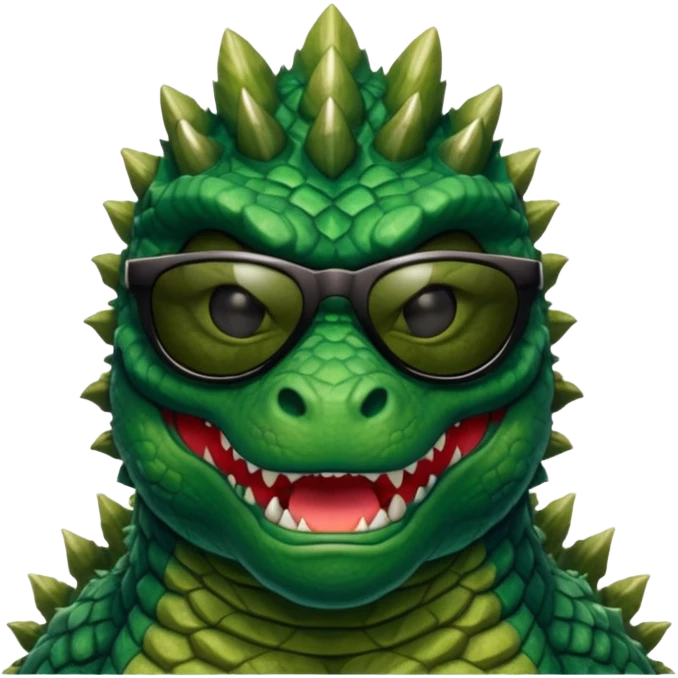 Godzilla wearing sunglasses emoji