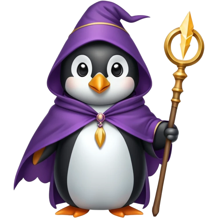 Penguin Wizard emoji