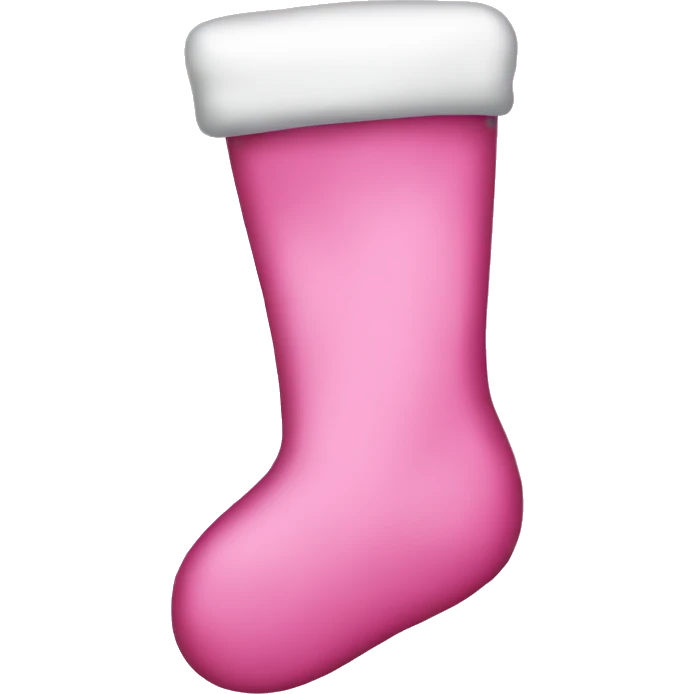 Pink Christmas stocking emoji
