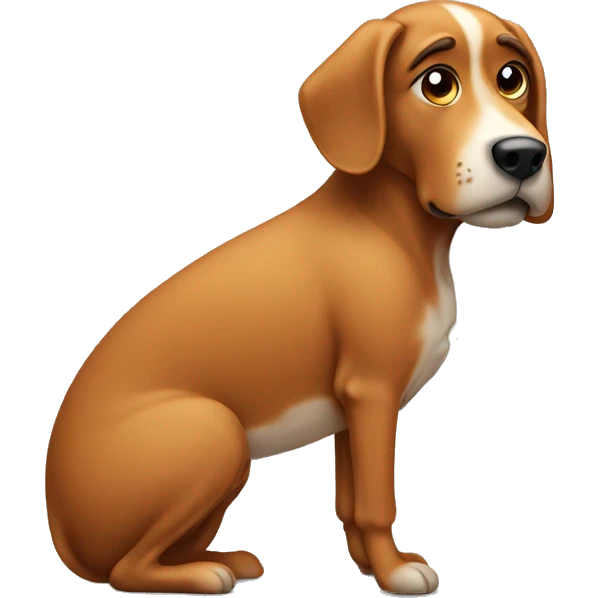 Dog pooping emoji