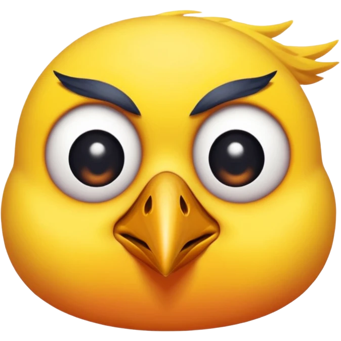 a bird which has died and is lying on its back with cartoon x's in the eyes emoji