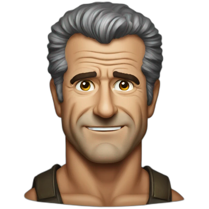 Mel Gibson portrait emoji