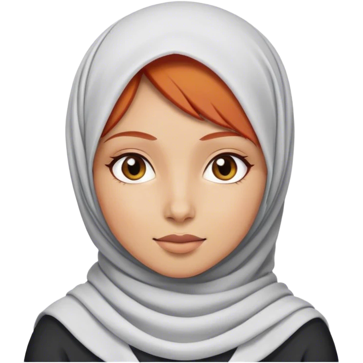 В хиджабе рыжая девушка emoji