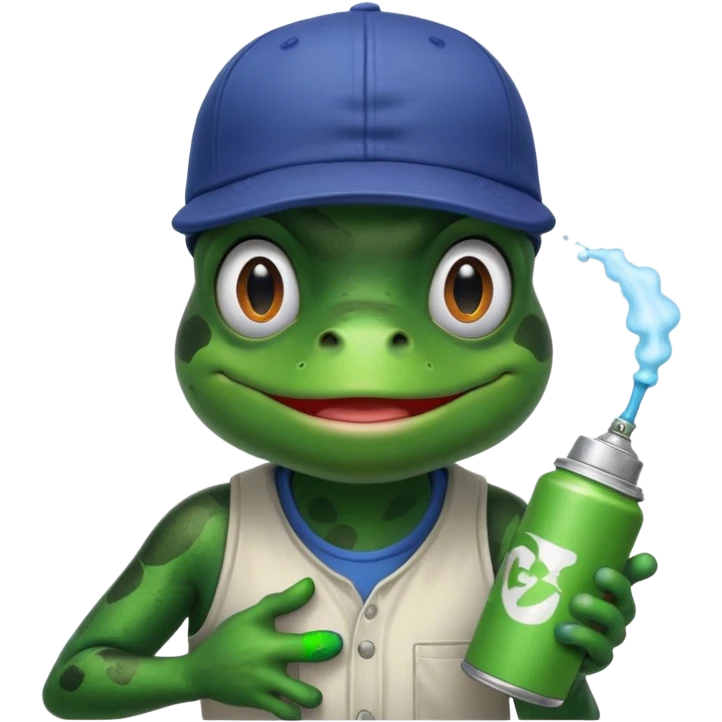 graffiti artist frog emoji