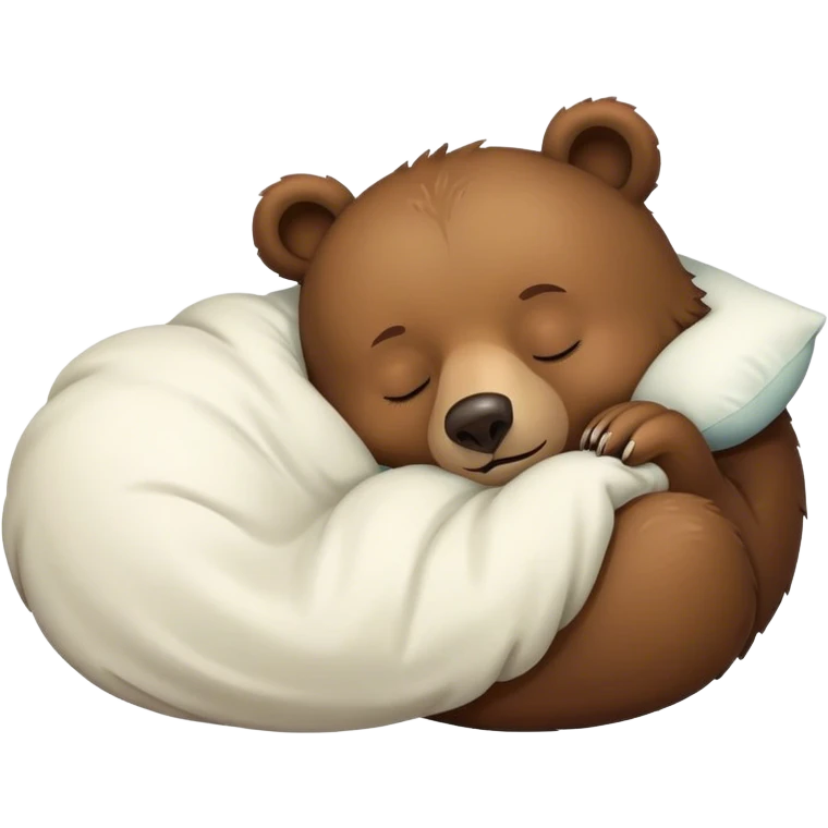sleeping bear  emoji