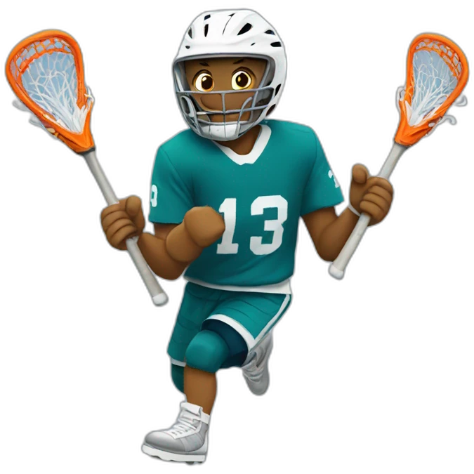 Lacrosse player celebration emoji