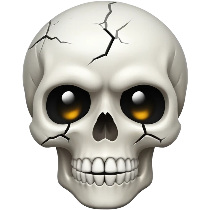 a skull like this 💀 but scared emoji